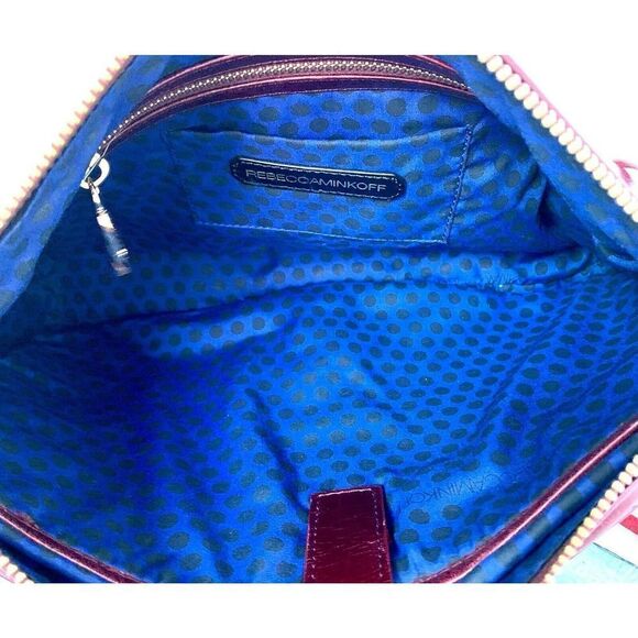 Rebecca Minkoff CHERRY RED GENUINE LEATHER CHAIN STRAP HOBO SHOULDER BAG HANDBAG - Picture 9 of 10